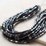 2 Strings Fire Polish Rainbow Glass Beads