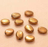 50 Pcs Glass Flat Oval Coated Beads 18x13mm