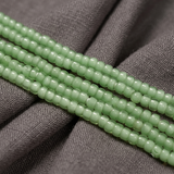 6mm White Heart Tyre Glass Beads