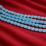 5 Strings, 5X3mm Plain Glass Beads Oval