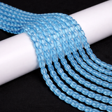5 Strings, 4x6mm Plain Glass Beads Drop