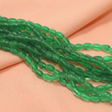5 Strings, 4x6mm Plain Glass Beads Drop