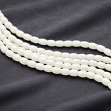 2 Strings 7x5mm Plain Glass Beads Oval