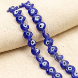 40+Pcs, 10mm Red Twisty Glass Evil Eye Beads