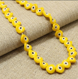 40+Pcs, 10mm Red Twisty Glass Evil Eye Beads