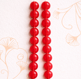 1 String Fire Polish Disc Beads  12mm