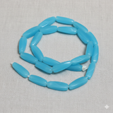 1 Strings Glass Twisty Oval Beads  17x5 mm