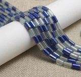 1 Strings Half Metallic Tube Beads  10x6 mm