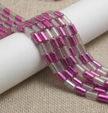 1 Strings Half Metallic Tube Beads  10x6 mm