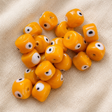 125 pcs Evil Eye Tyre Beads Red 13x9mm