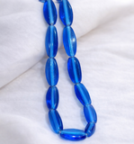 1 String 25x10mm Glass Oval Beads
