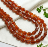 1 String 20x12mm Glass Oval Beads Double Tone