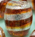 30 Pcs, 15x12mm Silver Wrap Swirl Oval Beads