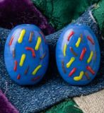 2 Fancy Flat Oval Beads  35x26mm