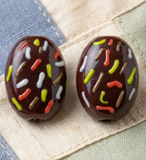 2 Fancy Flat Oval Beads  35x26mm