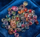 100gm 8mm Donut Beads Inside Color Assorted