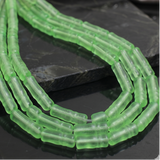 2 Strings 8x24mm Glass Tube Beads Imam