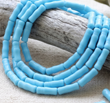 2 Strings 8x24 mm Glass Tube Beads Imam Opaque