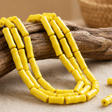 2 Strings 8x24 mm Glass Tube Beads Imam Opaque