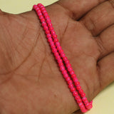 130+ Glass Round Beads Hot Pink 3 MM