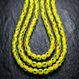 1 string of Glass Round Beads Twin Color 6mm