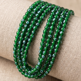 1 String 8mm Evil Eye Glass Round Beads