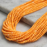 5 Strings 3mm Glass Round Beads