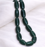 1 String 25x10mm Glass Oval Beads