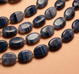 1 String 20x12mm Glass Oval Beads Double Tone
