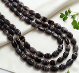 1 String 20x12mm Glass Oval Beads Double Tone