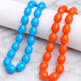 17x12 mm Faceted Glass Oval Beads