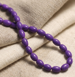 11X8 MM Oval Glass Beads purple