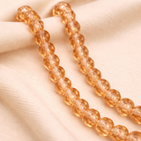1 String Faceted Crystal Round Beads 8mm
