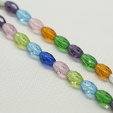 12x8mm Crystal Faceted Oval Beads  1 String