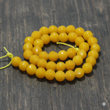 50+ Pcs, 8mm Faceted Glass Round Beads Opaque