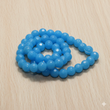 50+ Pcs, 8mm Faceted Glass Round Beads Opaque