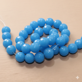 35+ Pcs, 12mm Faceted Glass Round Beads