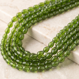 1 String 7x6mm Plain Drop Glass Beads