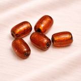 23x16mm Glass Silver Foil Oval Beads