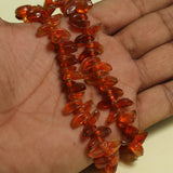 1 String Leaf Glass Beads