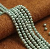 5 Strings 6mm Disco Beads Round Green