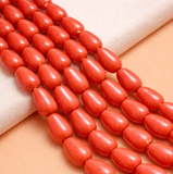 Glass Drop Beads Luster  13x8 mm