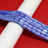 1 String 10x6mm Cat Eye Tube Glass Beads