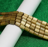 1 String 10x6mm Cat Eye Tube Glass Beads