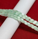1 String 9x5mm Cat Eye Oval Glass Beads
