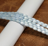 1 String 9x5mm Cat Eye Oval Glass Beads