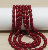 1 String, 3mm Jaipuri Beads Red Oval