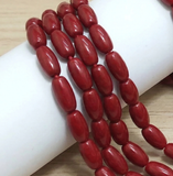 1 String 9x4mm Jaipuri Beads Oval