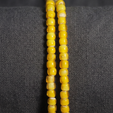 6mm White Heart Tyre Glass Beads