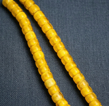6mm White Heart Tyre Glass Beads